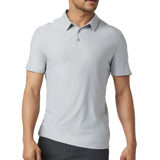 Vuori Strato Tech Mens Golf Polo - Platinum Hthr/XL