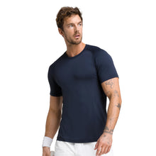 Load image into Gallery viewer, Wilson Players Seamless Crew Mens Tennis Shirt - Classic Navy/XL
 - 3