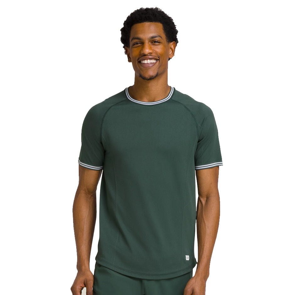 Wilson Court Performance Crew Mens Tennis Shirt - Sycamore/XL