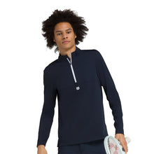 Load image into Gallery viewer, Wilson Elevate Performance Half-Zip Mens Tennis PO - Classic Navy/XL
 - 4
