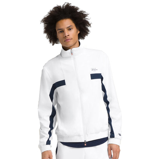 Wilson Grand Slam Mens Tennis Jacket - Bright White/XL