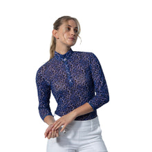 Load image into Gallery viewer, Daily Sports Digne Mesh 3/4 Womens Golf Polo - Leo/L
 - 3
