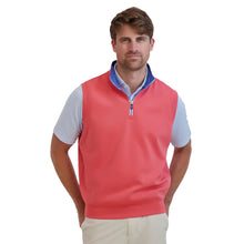 Load image into Gallery viewer, Fairway &amp; Greene Caves Mens Golf Quarter-Zip Vest - Coral/XL
 - 5