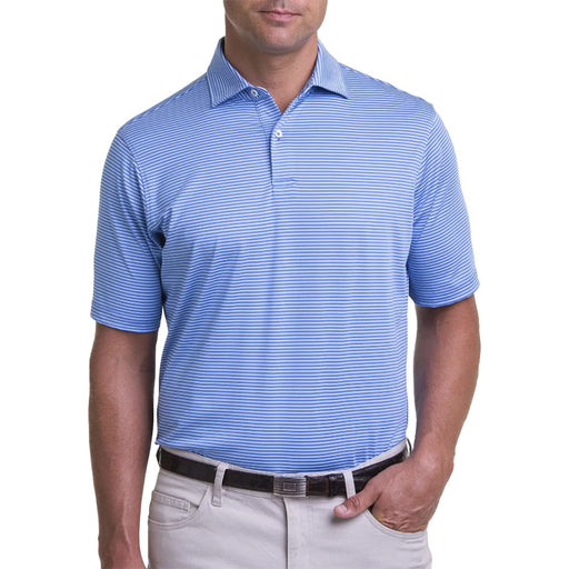 Fairway & Greene Owens Stripe Mens Golf Polo - Baltic/Bluff/XXL