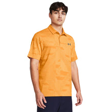 Load image into Gallery viewer, Under Armour Playoff Geo Jacquard Mens Golf Polo - Nova Orange/XL
 - 1