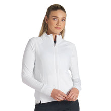 Load image into Gallery viewer, Puma Golf Cloudspun Hthr Mens Full Zip Golf Jacket - White Glow/L
 - 1