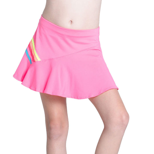Lucky In Love Prisma Stripe Girls Golf Skort