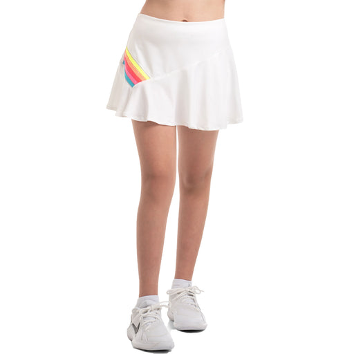 Lucky In Love Prisma Stripe Girls Golf Skort - Rainbow/M