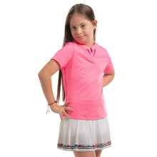 Load image into Gallery viewer, Lucky In Love Double V G Short Sleeve Golf Polo - PINK 648/M
 - 1