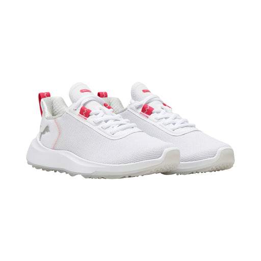 Puma Fusion Crush Sport Junior Golf Shoes - Wht/Garnet Rose/M/7.0