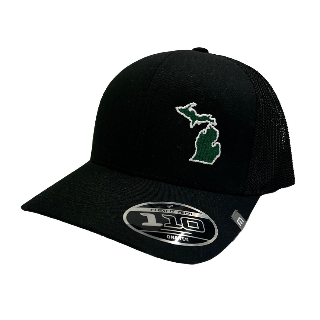 TravisMathew Widder 2.0 Michigan Hat - Black/Green/One Size