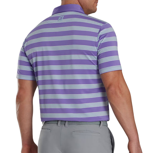 FootJoy Bold Stripe Lisle Thistle Mens Golf Polo