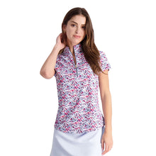 Load image into Gallery viewer, Fairway &amp; Greene Claudia Zip Mock SL Womens G Polo - Dream/L
 - 4