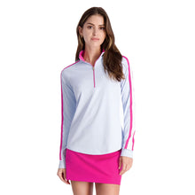 Load image into Gallery viewer, Fairway &amp; Greene Eryn Zip Mock Womens Golf 1/4 Zip - Dream/L
 - 3