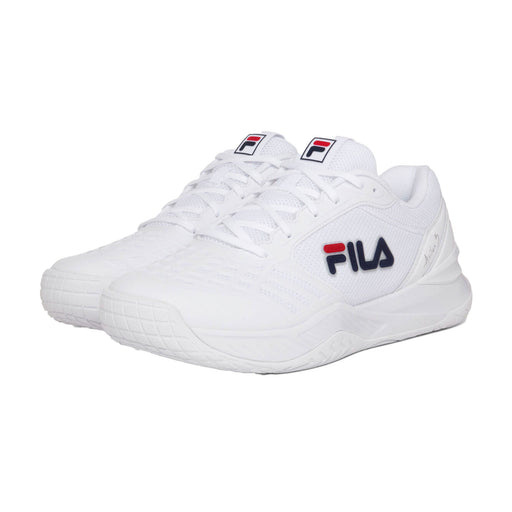 Fila Axilus 3 Mens Tennis Shoes - White/Navy/Red/D Medium/14.0