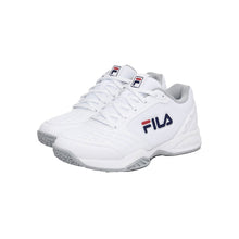Load image into Gallery viewer, Fila Axilus 3 Junior Kids Tennis Shoes - White/Grey/Navy/M/7.0
 - 1