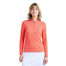 Load image into Gallery viewer, NVO Lolita Mock Neck Womens Golf Quarter-Zip PO - Papaya/XL
 - 3