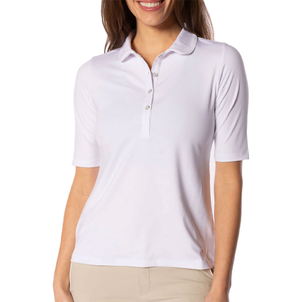 Golftini Fabulous Elbow Womens Golf Polo - White/XL