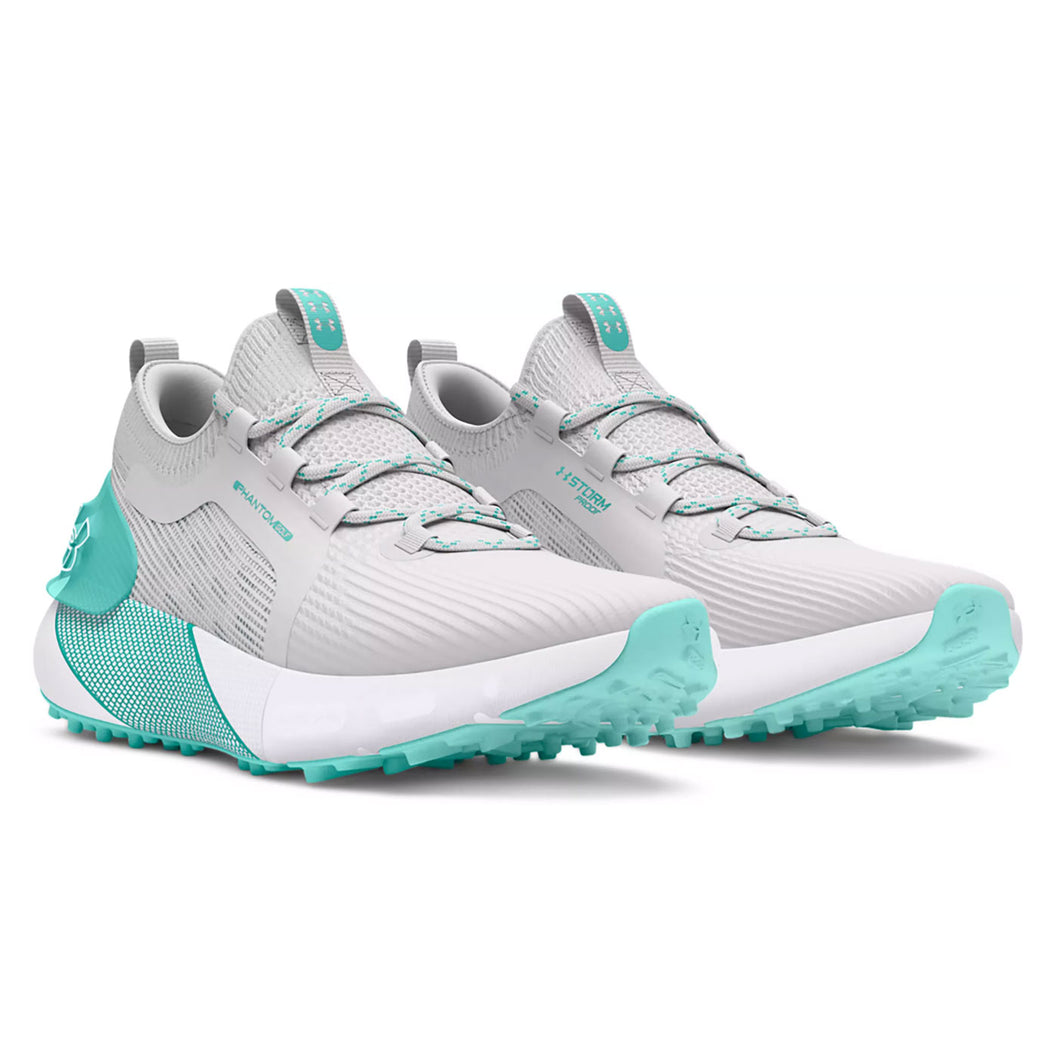 Under Armour UA Phantom Womens Golf Shoes - Grey/Teal/B Medium/10.0