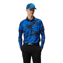 Load image into Gallery viewer, J. Lindeberg Tour Tech Print Mens Golf Polo - Neptune Blue/XL
 - 3