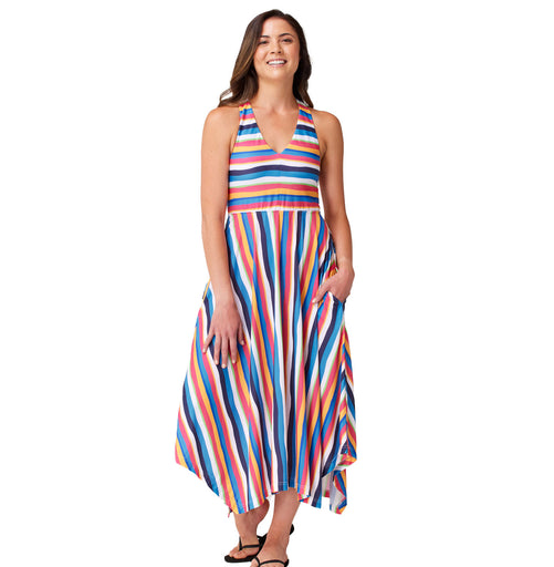 Krimson Klover Piper Womens Dress - Spectrum Stripe/L