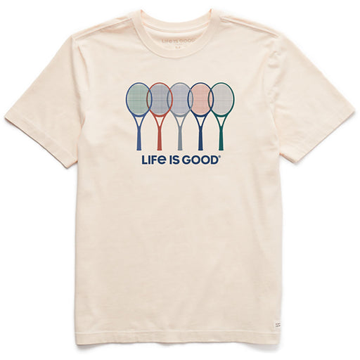 Life Is Good Tennis Spectrum Mens T-Shirt - Putty White/XL