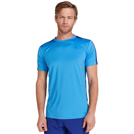 Redvanly Lafayette Mens Tennis Crew Neck Shirt - Malibu Blue/XXL