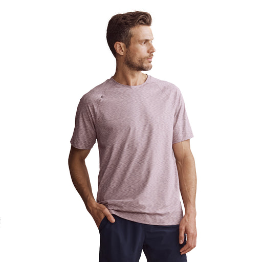 Rhone Reign Short Sleeve Mens Crew Neck - Mauve Space Dye/XL