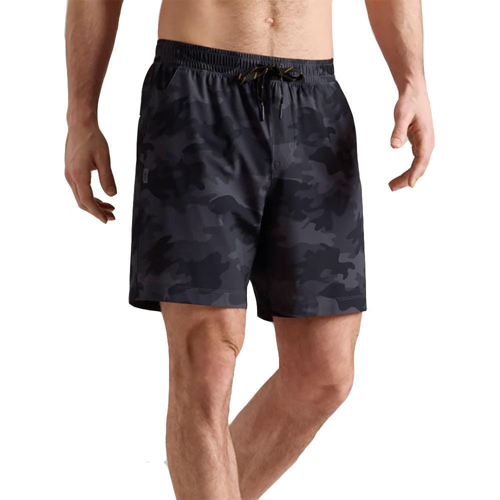 Rhone Pursuit Unlined 7 Inch Mens Tennis Shorts - Black Camo/XL