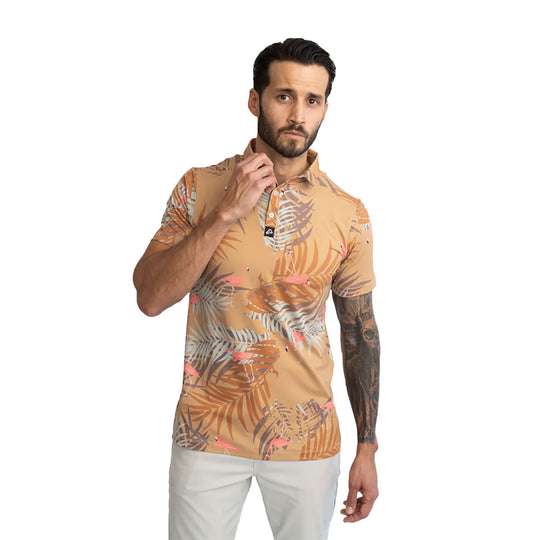 Easy Eagle Tobacco Mens Golf Polo