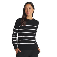 Load image into Gallery viewer, Puma Golf Resort Crewneck Womens Golf Sweater - Black/White/L
 - 1