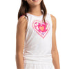Lucky In Love Shock n Love Tie Girls Tennis Tank
