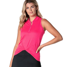 Load image into Gallery viewer, Lucky In Love Twist It Up Sleeveless Womens Golf P - Shocking Pink/L
 - 1