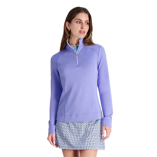 Fairway & Greene Wells Womens Golf Quarter-Zip - Blue Belle/L