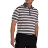 FootJoy Bold Stripe Lisle Gravel Mist Mens Golf Polo