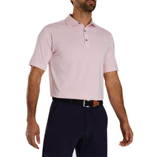Load image into Gallery viewer, FootJoy Micro Stripe Trim Mens Golf Polo - Light Pink/XL
 - 1