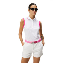 Load image into Gallery viewer, J. Lindeberg Lila Sleeveless Womens Golf Polo - White/M
 - 1