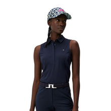 Load image into Gallery viewer, J. Lindeberg Dena Sleeveless Womens Golf Polo - Jl Navy/M
 - 3