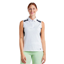 Load image into Gallery viewer, NVO Sabella Sleeveless Womens Golf Polo - White/L
 - 1