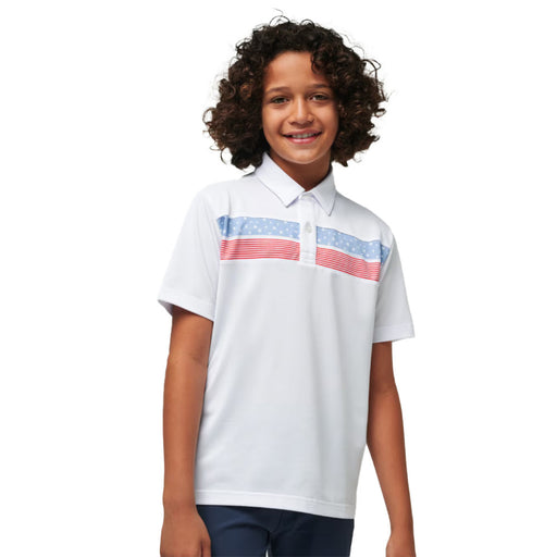 TravisMathew Merica Boys Golf Polo - White/L