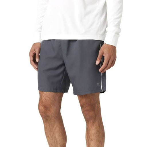 Fila Piped Stretch Woven Mens Tennis Short - Ebony/XL