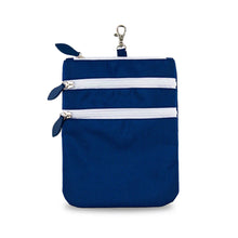 Load image into Gallery viewer, Ame &amp; Lulu 3 Zip Carry All Clip bag - Navy
 - 5