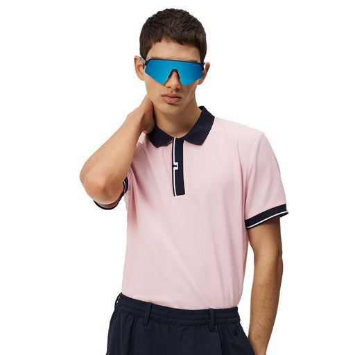 J. Lindeberg Bay Slim Mens Golf Polo - Powder Pink/XL