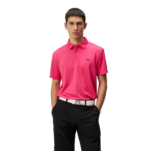 J. Lindeberg Peat Regular Fit Mens Golf Polo - Fuchsia Purple/XL