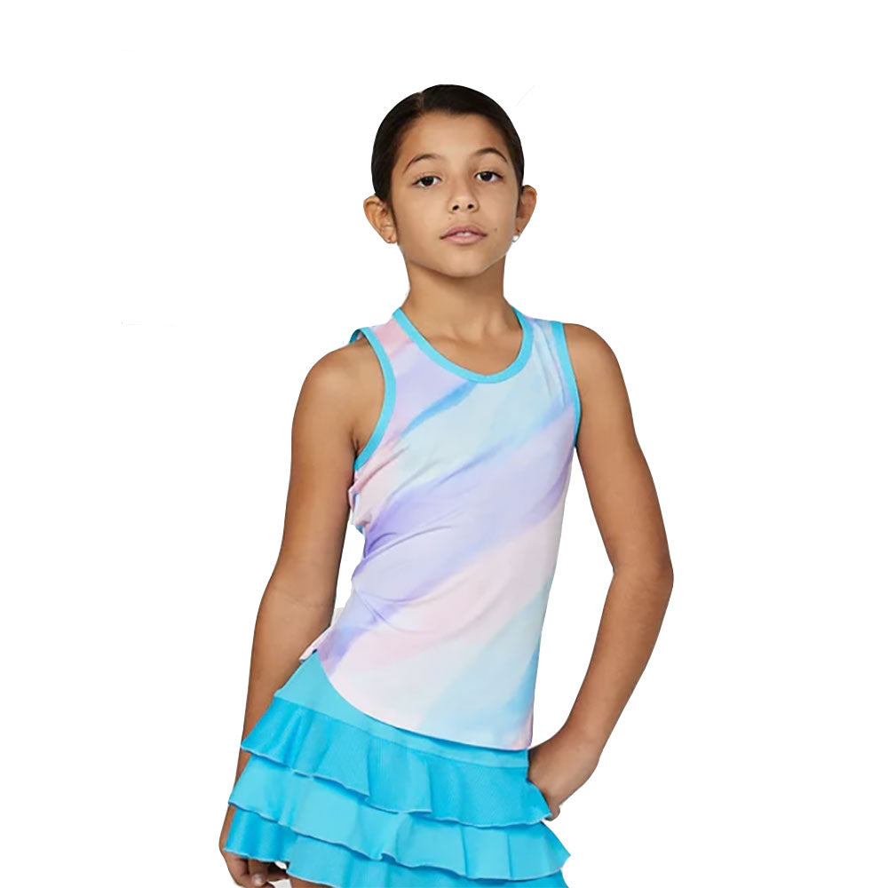 Sofibella Watercolor Girls Tennis Tank - Watercolor/L