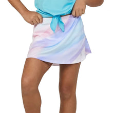 Load image into Gallery viewer, Sofibella UV Watercolor Girls Tennis Skirt - Watercolor/L
 - 3