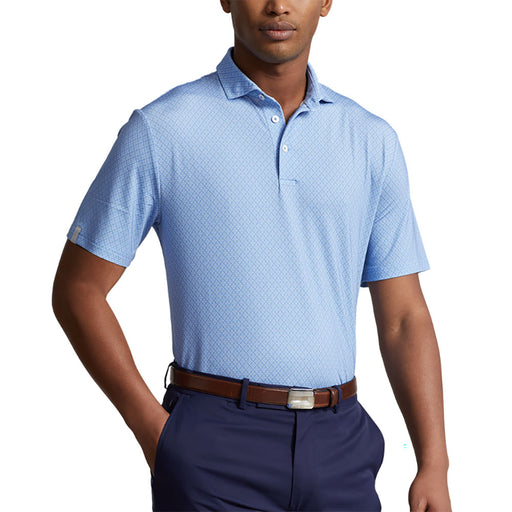 RLX Polo Golf Airflow Painterly SB Mens Golf Polo - Summer Blue/XL