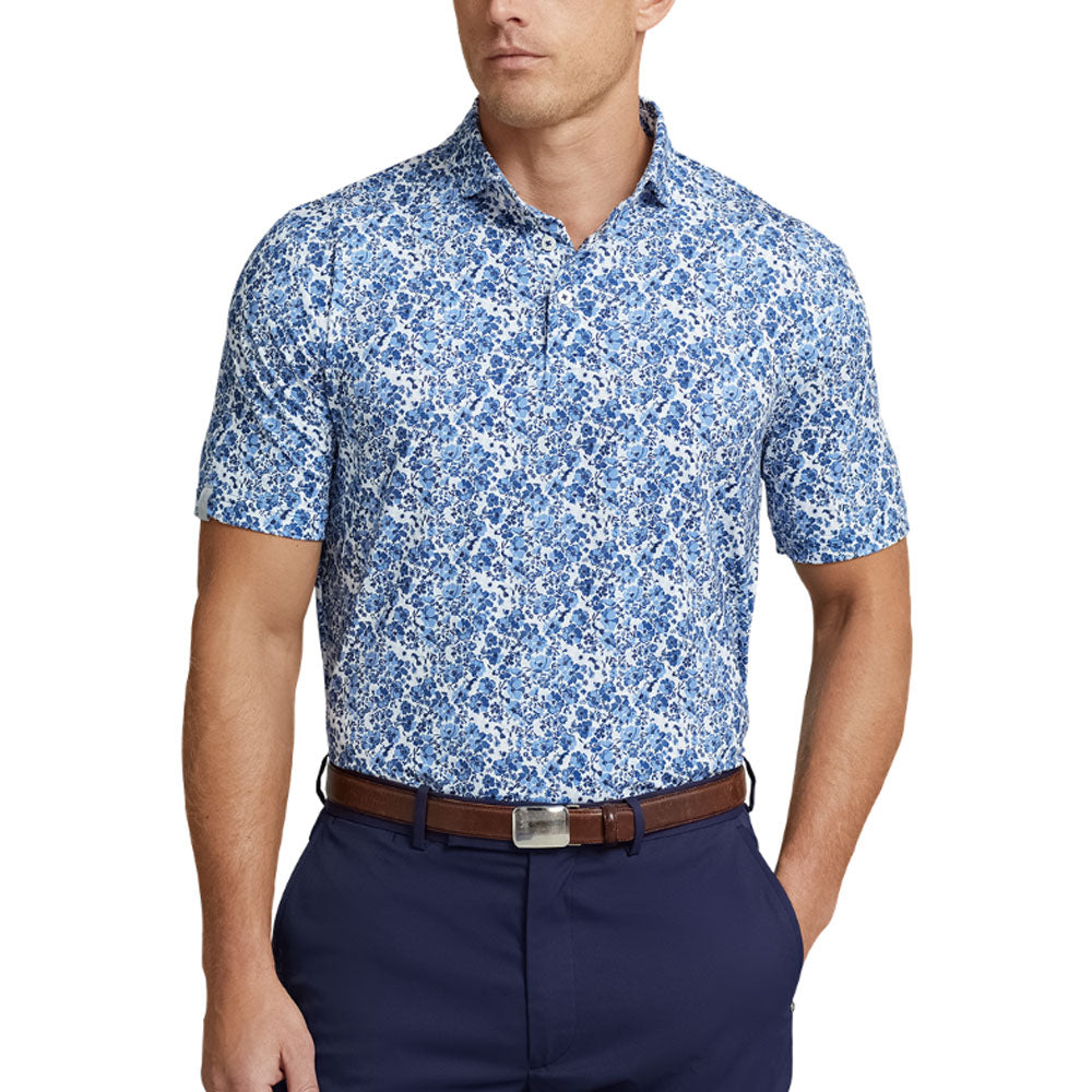 RLX Polo Golf Airflow Floral Mens Golf Polo - Beach Royal/XL