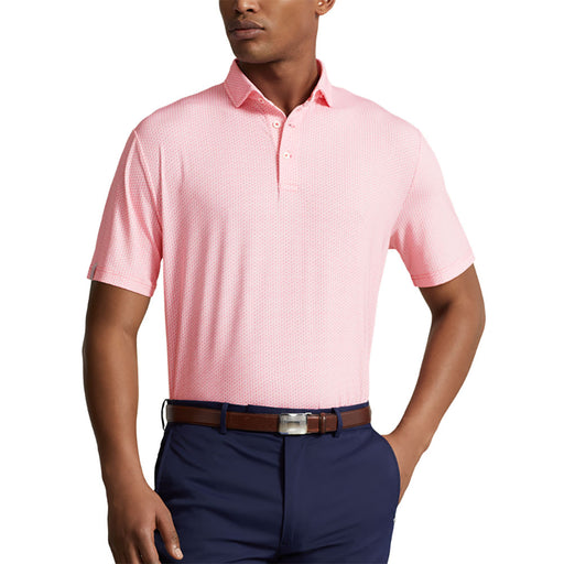 RLX Polo Golf Airflow Micro Floral Mens Golf Polo - Peaceful Coral/XL