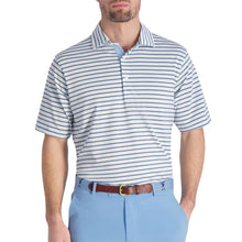 Load image into Gallery viewer, Fairway &amp; Greene Daniel Stripe Mens Golf Polo - White/XL
 - 1